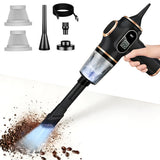 Cordless Desktop & Car Vacuum Cleaner with Blow & Suction and Digital Display Black