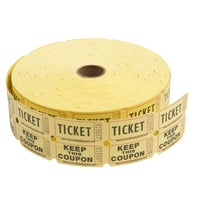 1000Pcs Tacticai Raffle Tickets for Carnivals Events Entry Reward Fundraiser Prizes Yellow