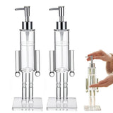 2PCS Christmas Nutcracker Soap Dispenser Clear Pump Bottle Bathroom Kitchen
