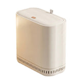 Adsorption Trash Can Large Capacity with Lid for Home Bathroom Kitchen Beige