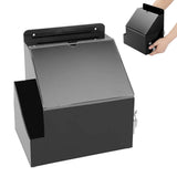 Acrylic Collection Box with Lock for Tips Ballots Business Cards Black