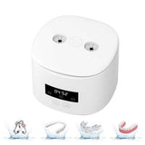 350ml Rechargeable Ultrasonic Cleaner 55kHz with 3 Modes Blue Light White