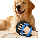 Five Finger Pet Hair Removal Glove Reusable Electrostatic Grooming Mitt for Pet - Blue