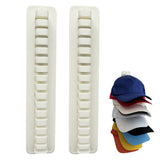 2 Pack Wall Mounted Baseball Cap Hat Rack Organizer for Home White