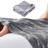 Cooling Summer Blanket Lightweight Cold Throw for Hot Sleepers Gray