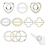 10PCS Silk Scarf Ring Clip T-shirt Tie Clips for Clothes Hat Belt Decor