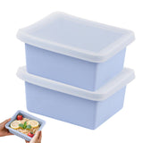 2 PCS Silicone Freezer Trays with Lid for Soup Storage Sky Blue