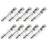 10Pcs Stainless Steel Quality Door Slide Bolt Toilet Shed Lock Catch Latch Medium