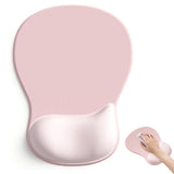 Gel Wrist Rest Mouse Pad Non-Slip Ergonomic Mouse Mat for Computer and Laptop Pink