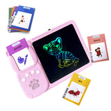 Talking Flash Cards Toy with 510 Words and Drawing Tablet for Boys and Girls Pink