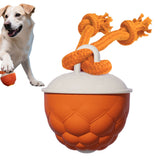 Interactive Touch-Activated Dog Toy Ball with Bouncing Jumping and Rope Orange