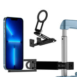 360 Degree Rotating Adjustable Aluminum Phone Tripod for Android iPhone 12 to 17 Black