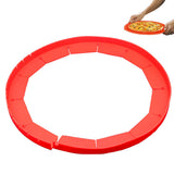Adjustable Pie Crust Edge Shield Silicone Guard for Baking Red