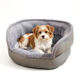 Soft Dog Bed with Anti-Slip Indoor Bed for Small Dogs Cat Grey
