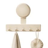 Razor Holder for Shower Powerful Suction Cup Shower Hooks for Towel Loofah Razor Squeegee White