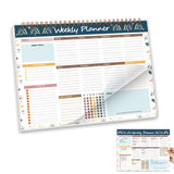 Weekly To Do List Notepad Undated Planner with 52 Sheets Blue Black