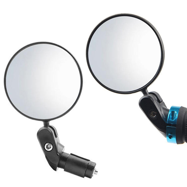 2 PCS Adjustable Handlebar Bike Mirrors – Rearview for Mountain & Road Bikes