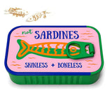 Sardine Shape Jewelry Box Small for Necklace and Earring Storage Green
