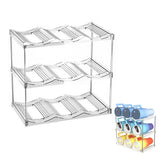 Stackable Clear Storage Rack for Wine Bottles & Cups Medium