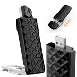 Rechargeable Clip on Booklight with Flexible Adjustable Arm for Reading Black