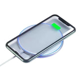 Fast Wireless Charger Pad with Mirror Surface for Smartphones White