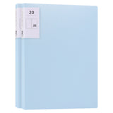 2 PCS Binder with 40 Page Clear Folderfor Certificate & Office Project Document Organizer Blue