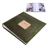 200 Pocket Photo Album with Writing Space for Wedding Family Photos Green