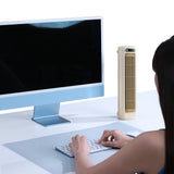 Air Conditioner Style Desktop Cooling Fan with Digital Screen for Room Office Beige