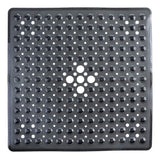Large Non-Slip Shower Mat with Drain Holes Square Bath Mat Black