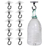10 Pcs Adhesive Wall & Ceiling Decor Hook Heavy Duty No-Drill 360 Degree for Hanging Home Black