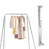 Portable Travel Garment Rack Folding Clothes Rack for lightweight Clothing White