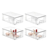 4PCS Stackable Storage Drawers Easily Assemble for Skincare Storage Small