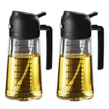 2PCS Glass Oil Sprayer for Cooking Kitchen Clear