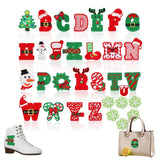 Embroidered Christmas Letter and Pattern Patches Iron On for Clothes Style 1
