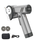 Cordless Electric Scissors with 2 Blades for Cardboard & Fabric Silver