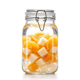 1500ml Clear Glass Airtight Storage Jar with Clamp Lid and Silicone Seal
