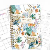 2027 to 2030 A5 Spiral Four Year Planner Notebook Monthly Goals Style 1