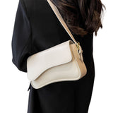 One Shoulder Bag for Women Trendy Underarm Fashion Handbag Cream