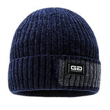 Knitted Hat Winter Warm Beanie Cap for Outdoor Sports Activities  Navy