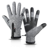 Windproof Warm Outdoor Touch Screen Winter Gloves Thermal Cold Weather Men Women Grey
