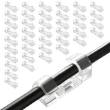 40PCS 5mm Self Adhesive Cable Clips and Cord Holders for Wire Management Clear