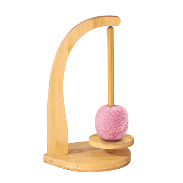 Wooden Yarn Holder for Knitting with Magnetic Spinner Style 2