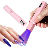 Handheld UV Nail Lamp – Portable Gel Nail Dryer for Home and Salon Use Pink