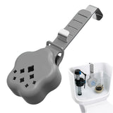 Toilet Tank Cleaning Tablet Holder Adjustable Silicone Metal Hanging Gray