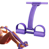 8 Tube Pedal Resistance Band with Handle 3‑in‑1 Multi-Function for Foot Pedal Pull Purple