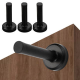 4 PCS No Drilling Door Stops Easy Installation with Strong Adhesive Tapes for Bottom Black