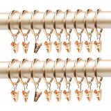 18-Pack Metal Curtain Ring Clips 4.0mm Wire with 50mm Inner Diameter Light Gold