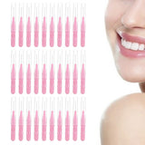 30 PCS Mini Cleaning Brushes for Braces Teeth Lashes and Brows Pink