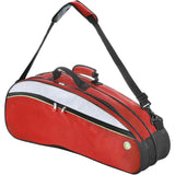 Badminton Racket Bag Holds 4-6 with Shoe Compartment Shoulder Strap Red