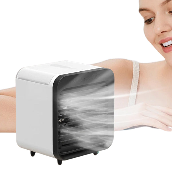 Portable Air Conditioner Fan 3 Speeds Cooling Humidifier Fan for Room Desk Bedroom Office White